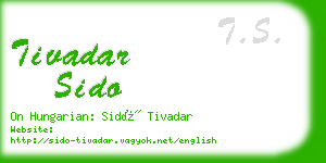 tivadar sido business card